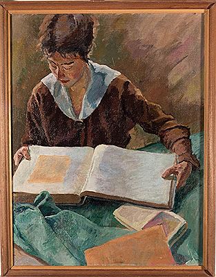Lesende junge Frau, um 1913