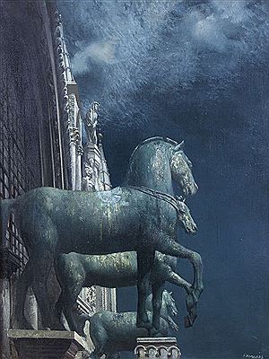 The Bronze Horses of Saint Marks by Patrick Hennessy - Auction record, sale price, and art valuation. Compare with similar artists and explore comparable artworks.