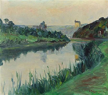 'Summery river bend' by Gustav Peter Franz Schraegle - Auction record, sale price, and art valuation. Compare with similar artists and explore comparable artworks.