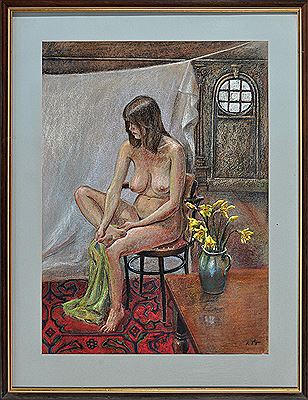 A female nude study with daffodils by Richard Flynn - Auction record, sale price, and art valuation. Compare with similar artists and explore comparable artworks.