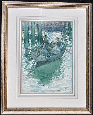 He Ferry Boat Yvonne in North Shields Harbour by Victor Noble Rainbird - Auction record, sale price, and art valuation. Compare with similar artists and explore comparable artworks.