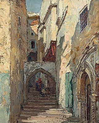 Rue du Sphinx dans la casbah d'Alger by Louis Bonamici - Auction record, sale price, and art valuation. Compare with similar artists and explore comparable artworks.