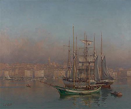 Le Vieux Port et le clocher des Accoules, Marseille