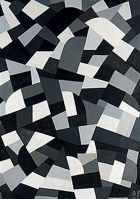 Composition abstraite en noir et blanc, 1941