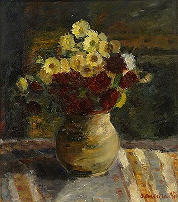 Sample artwork by Aurelia Aricescu (1902 - 1986), known for portrait, genre, landscape painting - View similar artists and auction records