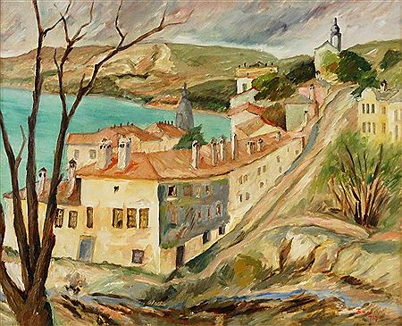 "Houses in the Gulf" by George Barbieri - Auction record, sale price, and art valuation. Compare with similar artists and explore comparable artworks.