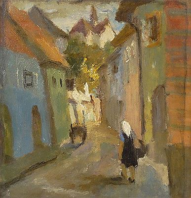 "Street in Sighisoara" by Costin Ioanid - Auction record, sale price, and art valuation. Compare with similar artists and explore comparable artworks.