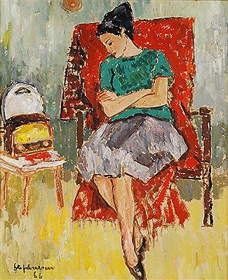 "Woman in Armchair"