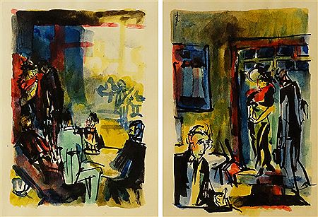 "Two illustrations to Mateiu Caragiale, "The Old Court Princes" (2)
