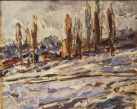 Winter Landscape by Valentin Hoeflich - Auction record, sale price, and art valuation. Compare with similar artists and explore comparable artworks.