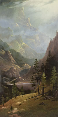 Sample artwork by Robert De Leon (Born 1953), known for western landscape painting - View similar artists and auction records