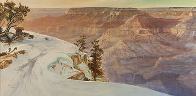 Grand Canyon - Winter by Phil Nethercott - Auction record, sale price, and art valuation. Compare with similar artists and explore comparable artworks.
