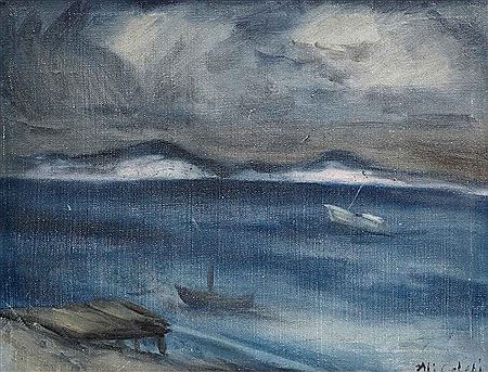 Sea peysage by Ali Avni Celebi - Auction record, sale price, and art valuation. Compare with similar artists and explore comparable artworks.
