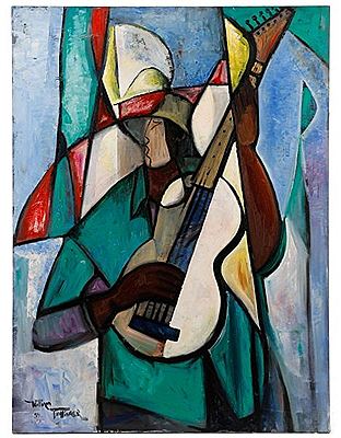 "Guitar Player in Green"-1989