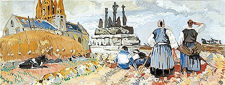 La récolte des pommes de terre à Notre-Dame de Tronoen