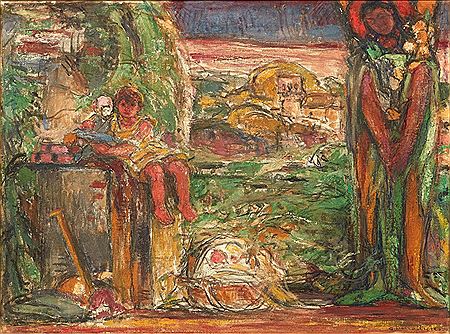 Ange gardien, enfant et berceau