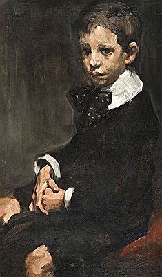 Jeune garçon au noeud à pois