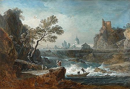 FIGURES BY A WATERFALL; THE RETURN FROM FISHING (2) by Alexandre Jean Noel - Auction record, sale price, and art valuation. Compare with similar artists and explore comparable artworks.