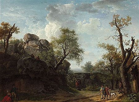 A PRESUMED VIEW OF FRANCHARD ROCKS, FONTAINEBLEAU