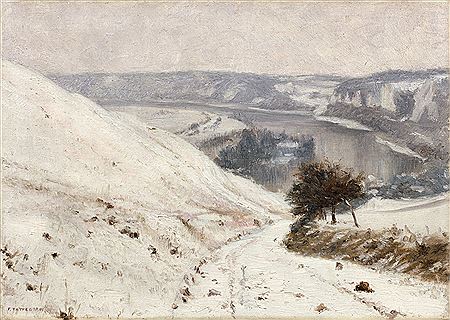 Vue de la vallée de la Seine depuis le promontoir de château Gaillard aux Andelys