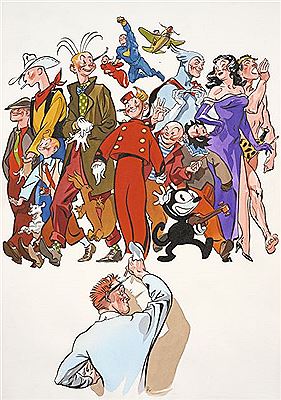 Sample artwork by Alec Severin (Born 1963), known for illustrations - View similar artists and auction records