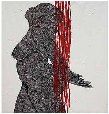 RED LINES 015 by Tyna Adebowale - Auction record, sale price, and art valuation. Compare with similar artists and explore comparable artworks.
