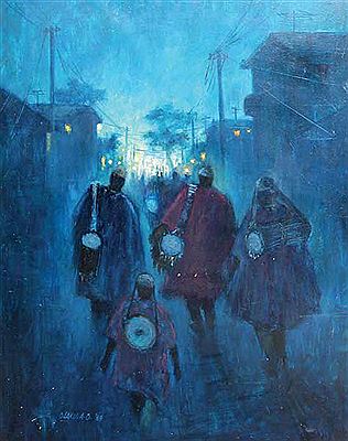 TOWARDS ARIYA by Abiodun Olaku - Auction record, sale price, and art valuation. Compare with similar artists and explore comparable artworks.