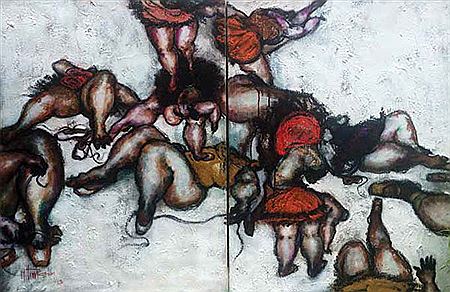 FABAREUS (dyptich) by Uthman Wahaab - Auction record, sale price, and art valuation. Compare with similar artists and explore comparable artworks.