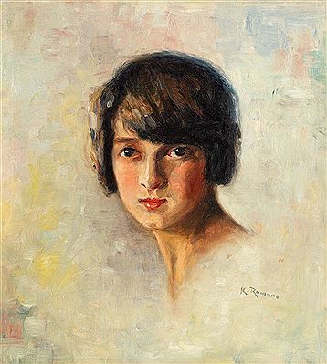 Portrait of girl by Coca Romano - Auction record, sale price, and art valuation. Compare with similar artists and explore comparable artworks.