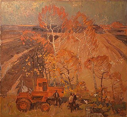 Soviet landscape by Victor Belov - Auction record, sale price, and art valuation. Compare with similar artists and explore comparable artworks.