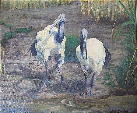 Les Ibis. by Rudolf Schulz-Borek - Auction record, sale price, and art valuation. Compare with similar artists and explore comparable artworks.