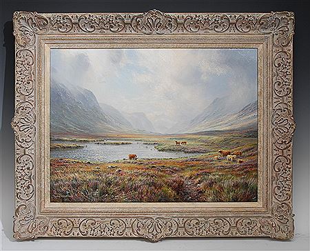 Highland Cattle, Glencoe by Rex N Preston - Auction record, sale price, and art valuation. Compare with similar artists and explore comparable artworks.