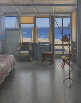 Sample artwork by Alvin Ross (1920 - 1975), known for interiors, figure-genre, still life - View similar artists and auction records