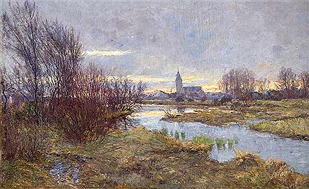 Sumpflandschaft im Abendlicht