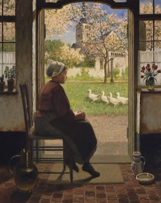 Sample artwork by Peter Pulm (1882 - 1960), known for landscape and figure painting - View similar artists and auction records