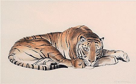 Tigre couché