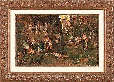 "Paisaje rural con zíngaros"
