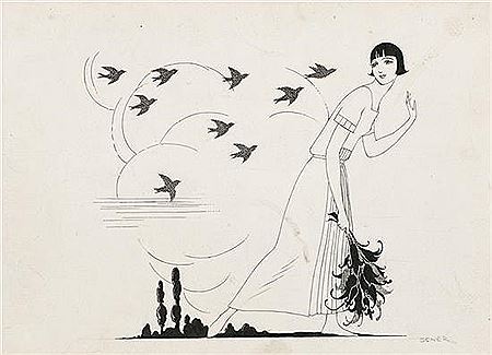 Young Lady with Birds
