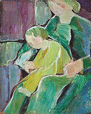 Maternidad con pájaro