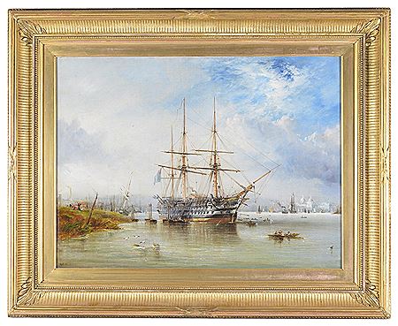 HMS Agamemnon off Greenwich
