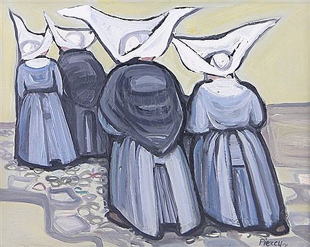 Nuns by Mary Piercy - Auction record, sale price, and art valuation. Compare with similar artists and explore comparable artworks.