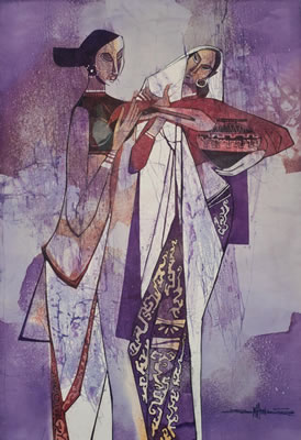 Two Ladies with Bird