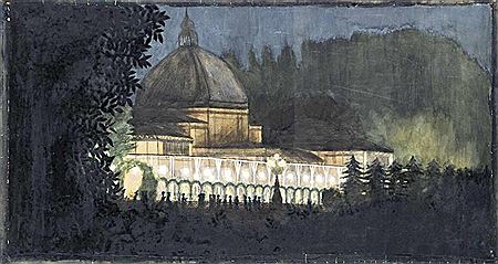 Ice rink at night