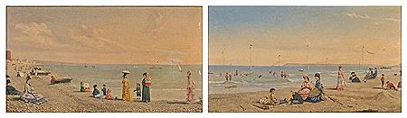 Crinolines sur la plage, 1876 (2)