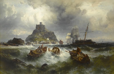 Salvaging a Shipwreck off St. Michael's Mount