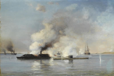 The battle of Hampton Roads; Moniter v. Merrimac