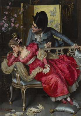 A lovers' quarrel; A flirtatious moment (a pair)