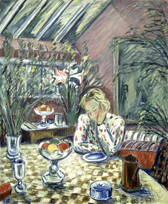 Morning, in the conservatory