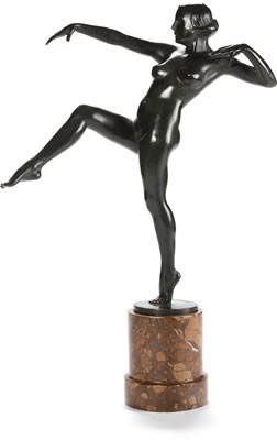 Sample artwork by Alfred Keller (1875 - 1945), known for realist nude figure and portrait sculpture, landscape painting - View similar artists and auction records