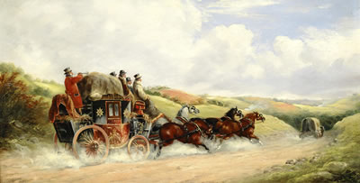 The Bath to Exeter Royal Mail Coach; a pair each by John Charles Maggs - Auction record, sale price, and art valuation. Compare with similar artists and explore comparable artworks.